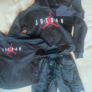 Jordan Kids Matching Set in Black and Red